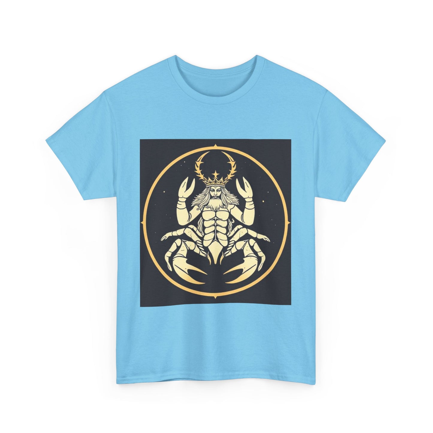 Unisex Heavy Cotton T-Shirt, Scorpio King, Print Art, Zodiac Design