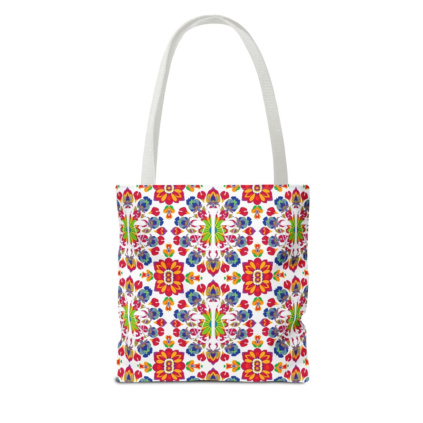 Tote Bag, (AOP), Libra, Zodiac v5, Flower Pattern