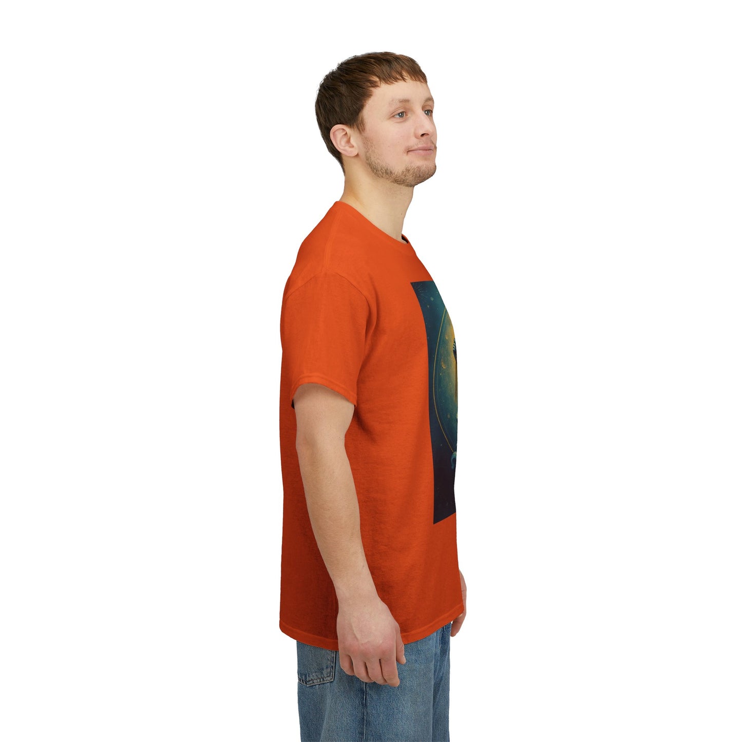 Unisex Heavy Cotton T-Shirt, Aquarius God, Zodiac Design
