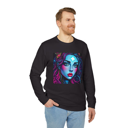 Adidas Unisex Fleece Crewneck Sweatshirt, Gemini, Pop Art, Zodiac