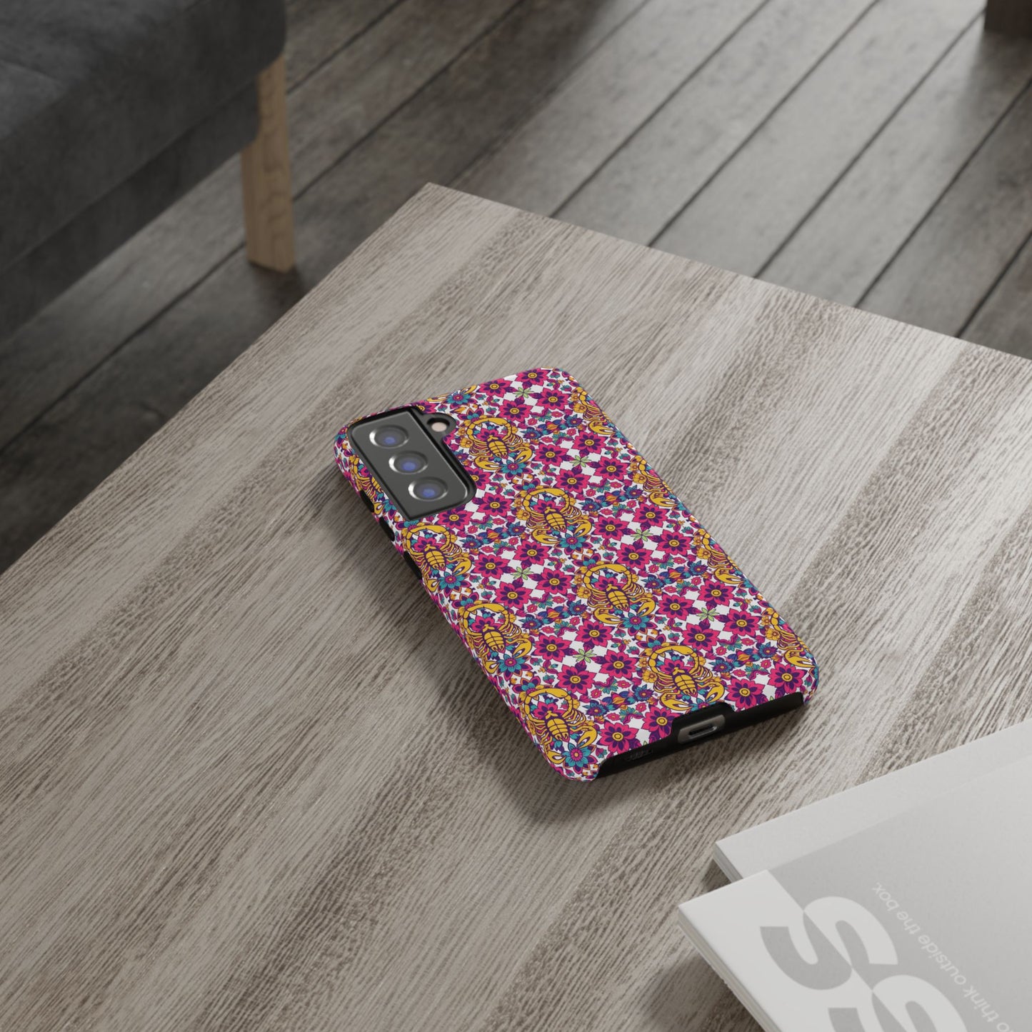 Tough Cases, Scorpio, Zodiac v2, Flower Pattern
