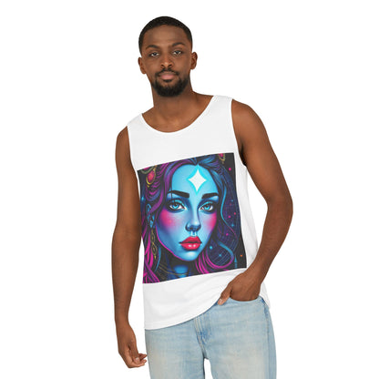 Unisex Garment-Dyed, Tank Top, Gemini, Pop Art, 100% US cotton