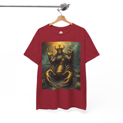 Unisex Heavy Cotton T-Shirt, Desert Scorpio King, Zodiac Design