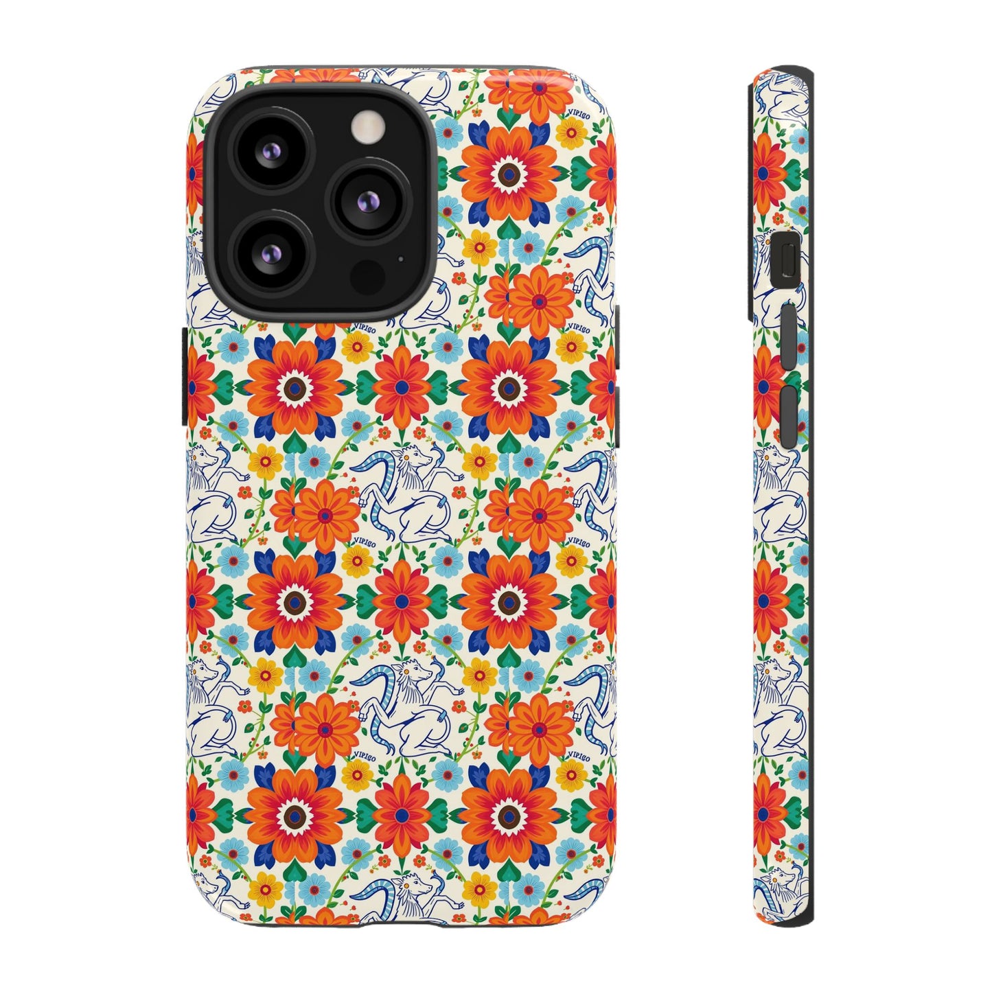 Tough Cases, Virgo, Zodiac v4, Flower Pattern