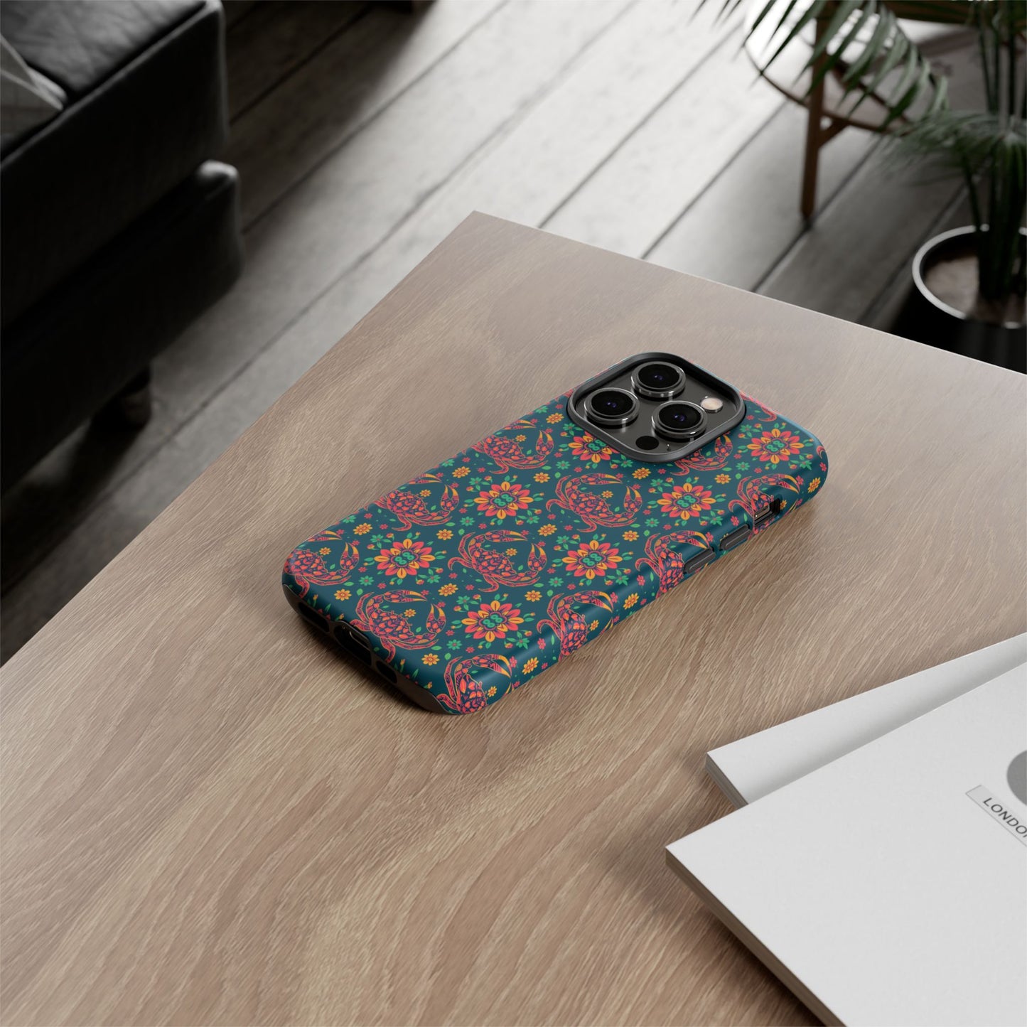 Tough Cases, Cancer, Zodiac v4, Flower Pattern