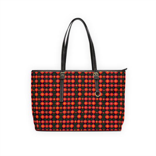 Leather Shoulder Bag, Sagittarius, Zodiac v4, Shapes Pattern