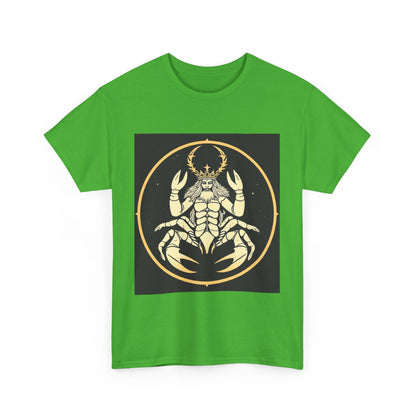 Unisex Heavy Cotton T-Shirt, Scorpio King, Print Art, Zodiac Design