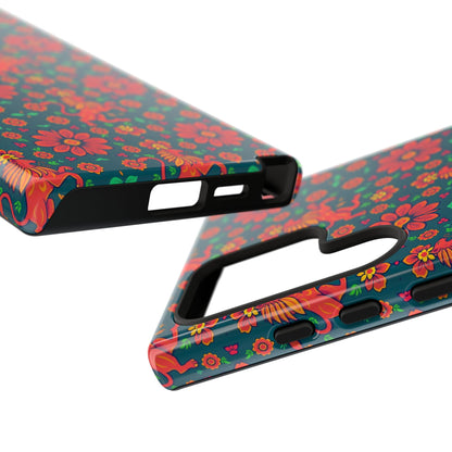 Tough Cases, Leo, Zodiac v2, Flower Pattern