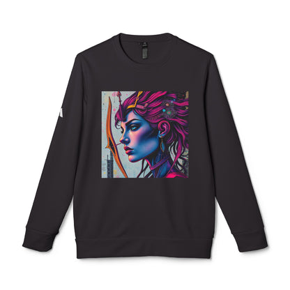 Adidas, Unisex Fleece Crewneck Sweatshirt, Sagittarius, Pop Art v1, Zodiac