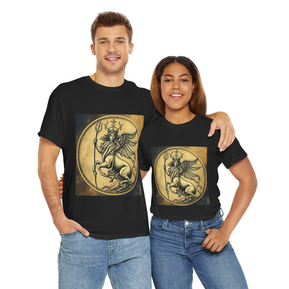 Unisex Heavy Cotton T-Shirt, Animal Angel v1, Virgo Zodiac Design