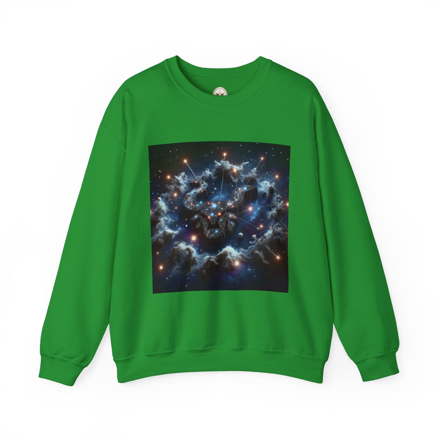Unisex Heavy Blend™ Crewneck Sweatshirt, Space Bullhead, Taurus Zodiac Design
