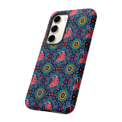 Tough Cases, Capricorn, Zodiac v1, Flower Pattern