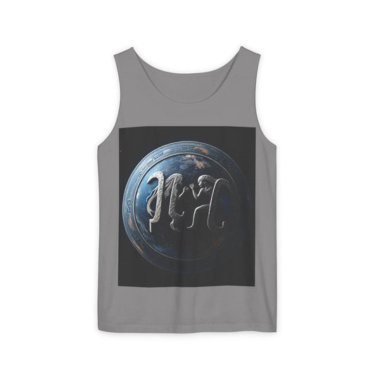 Unisex Garment-Dyed, Tank Top, Gemini Design, Space Symbol , 100% US cotton