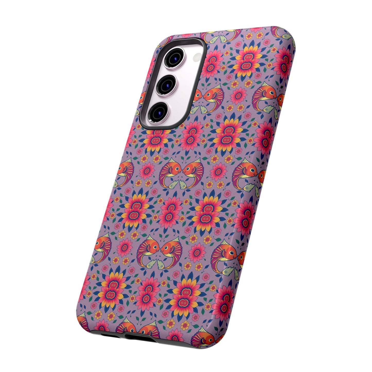 Tough Cases, Pisces, Zodiac v3, Flower Pattern