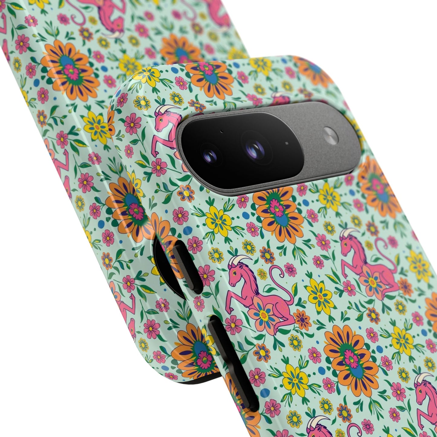 Tough Cases, Aquarius, Zodiac, Flower Pattern