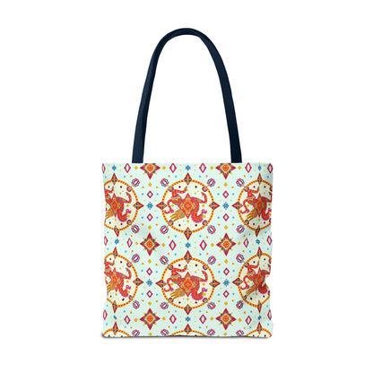 Tote Bag (AOP), Aquarius, Zodiac v1, Jewel Pattern