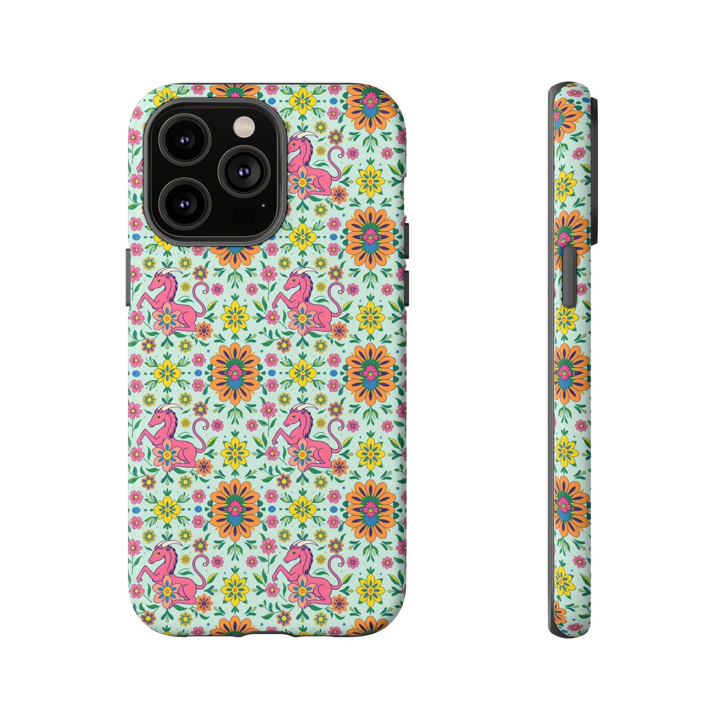 Tough Cases, Aquarius, Zodiac, Flower Pattern