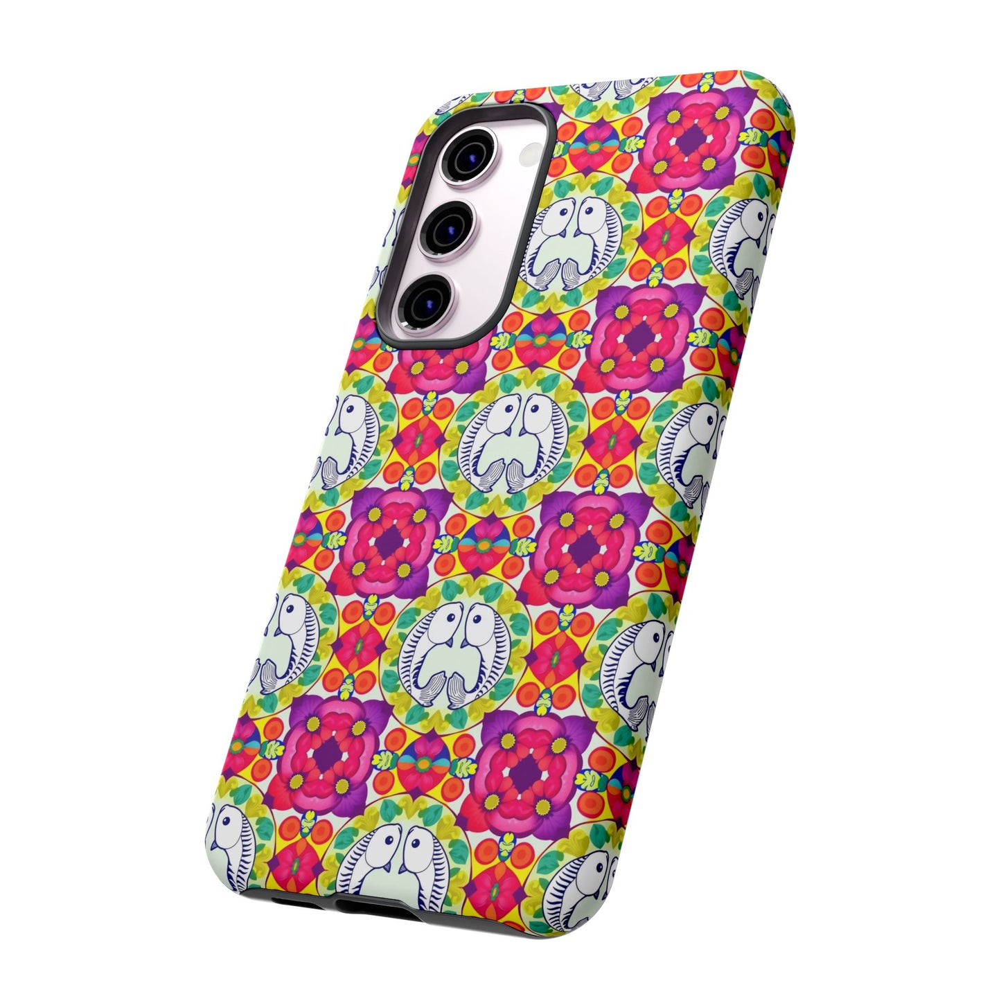 Tough Cases, Pisces, Zodiac v2, Flower Pattern