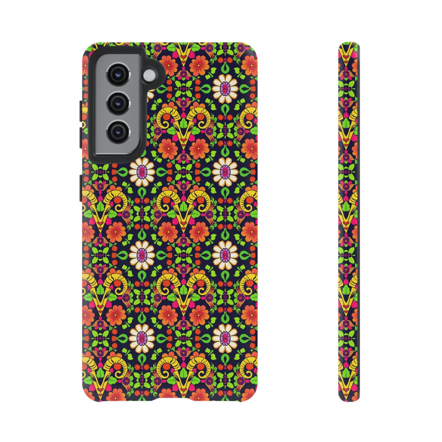 Tough Cases, Aries, Zodiac v4, Flower Pattern