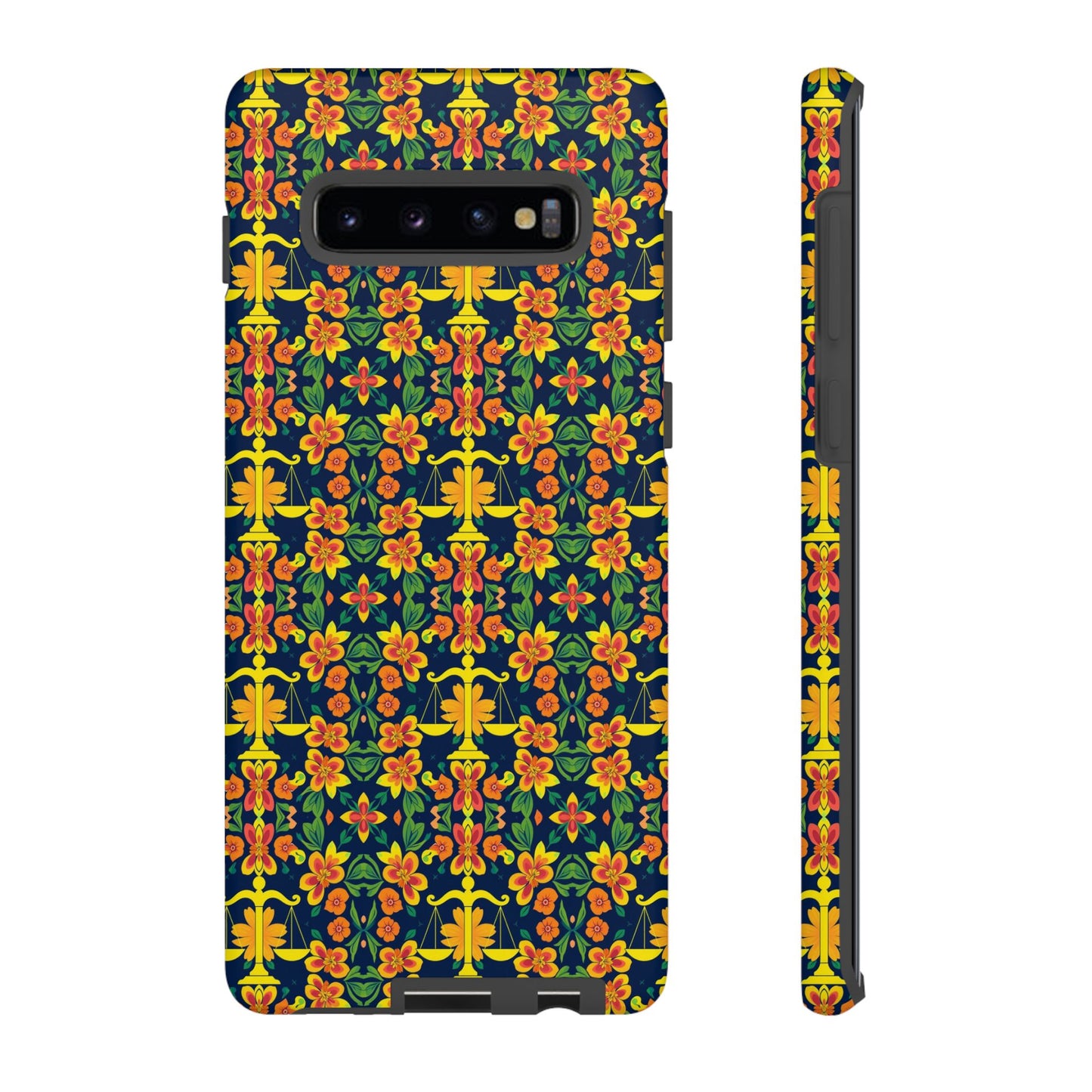 Tough Cases, Libra, Zodiac v3, Flower Pattern