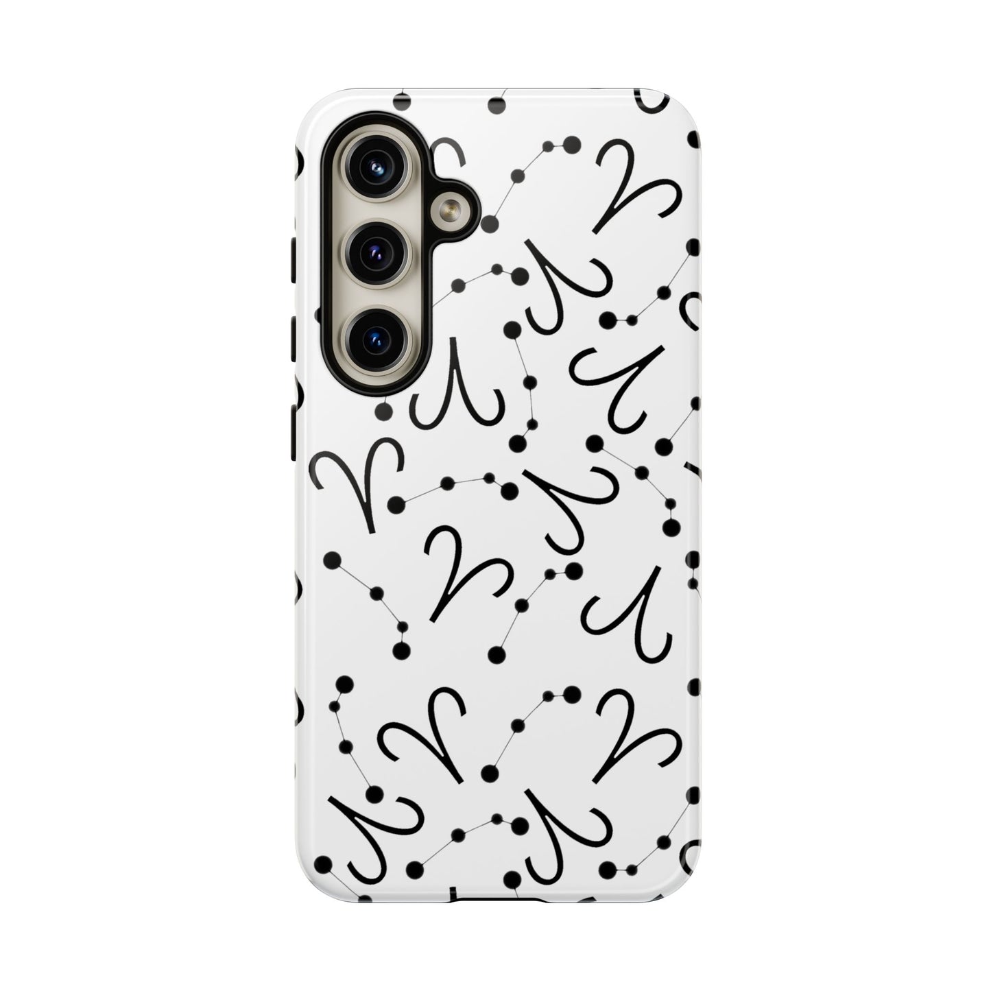 Tough Cases with the Aries Zodiac sign for iPhone, Samsung Galaxy, and Google Pixel devices