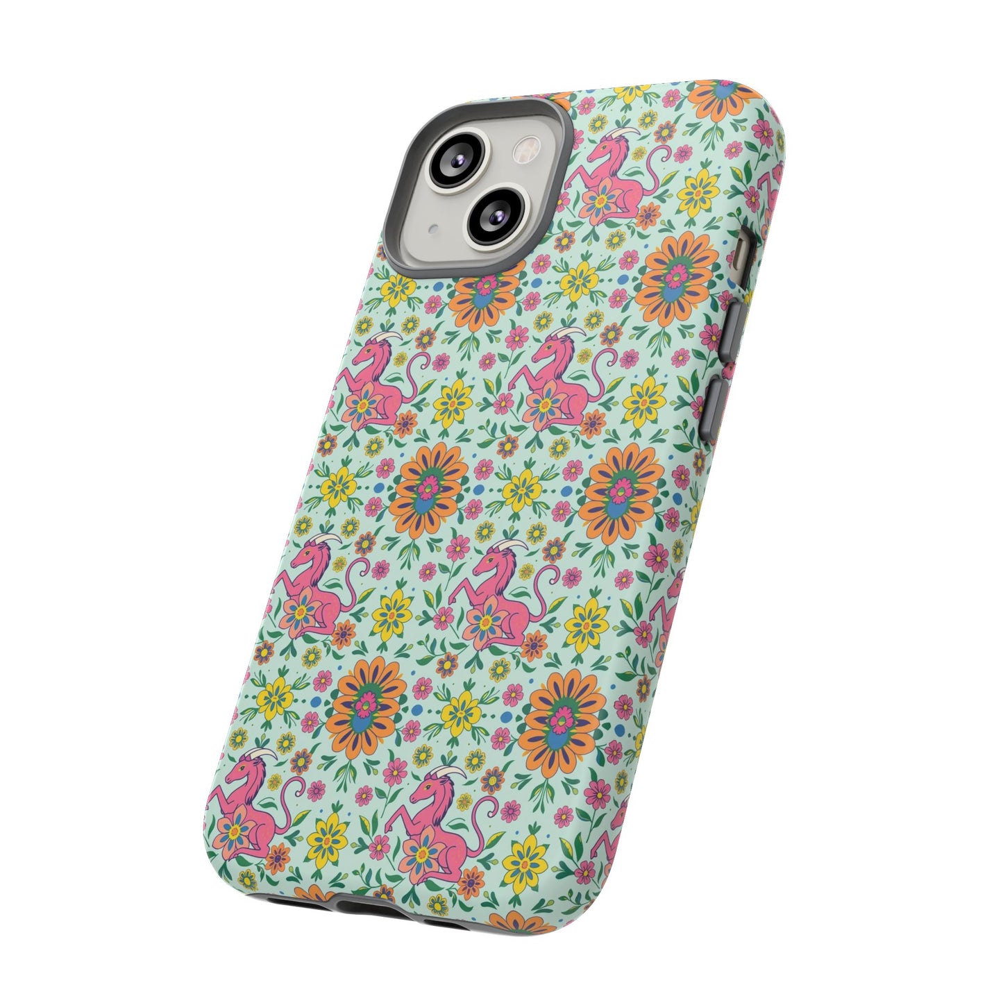 Tough Cases, Aquarius, Zodiac, Flower Pattern