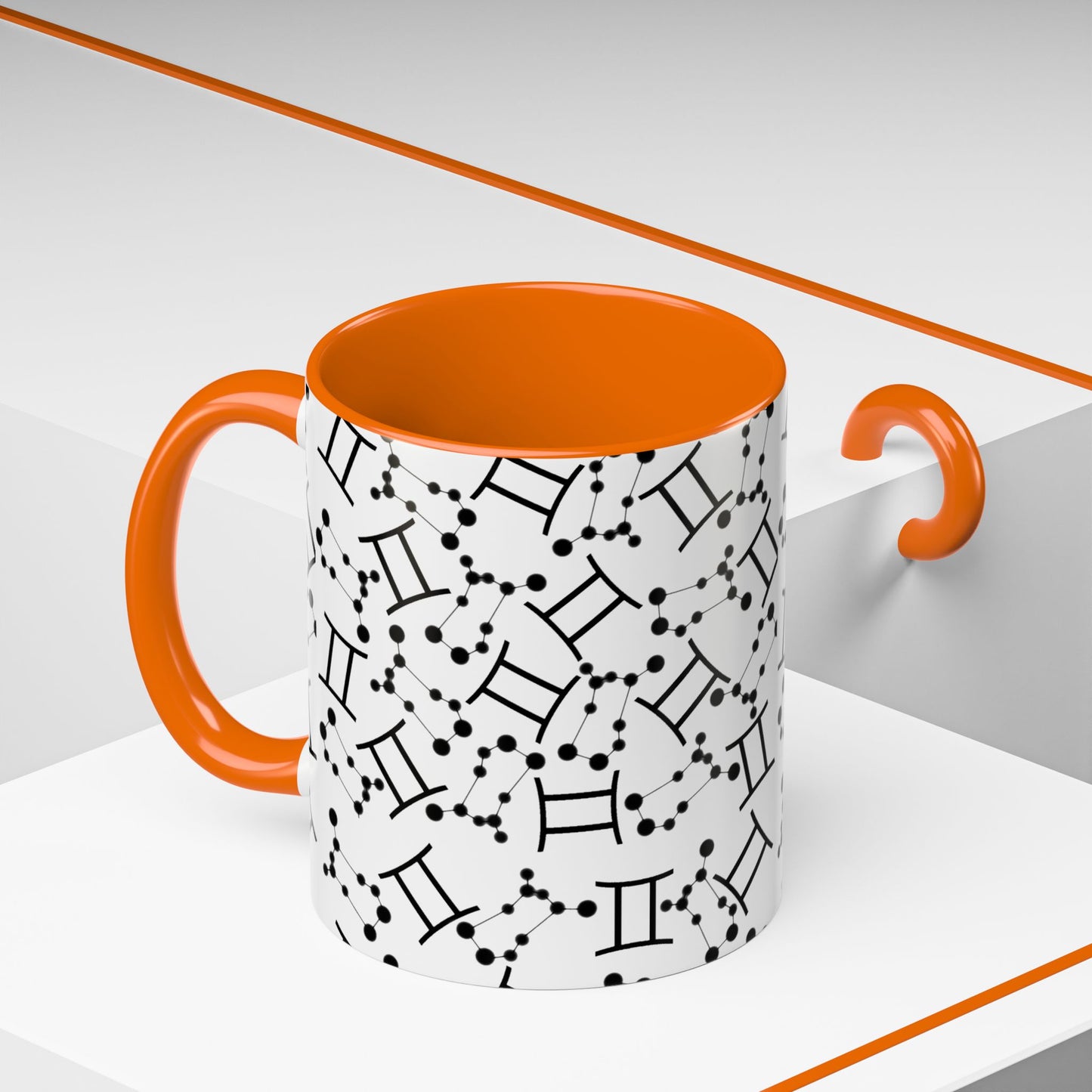 Accent Coffee Mug with the Gemini sign (11, 15oz)