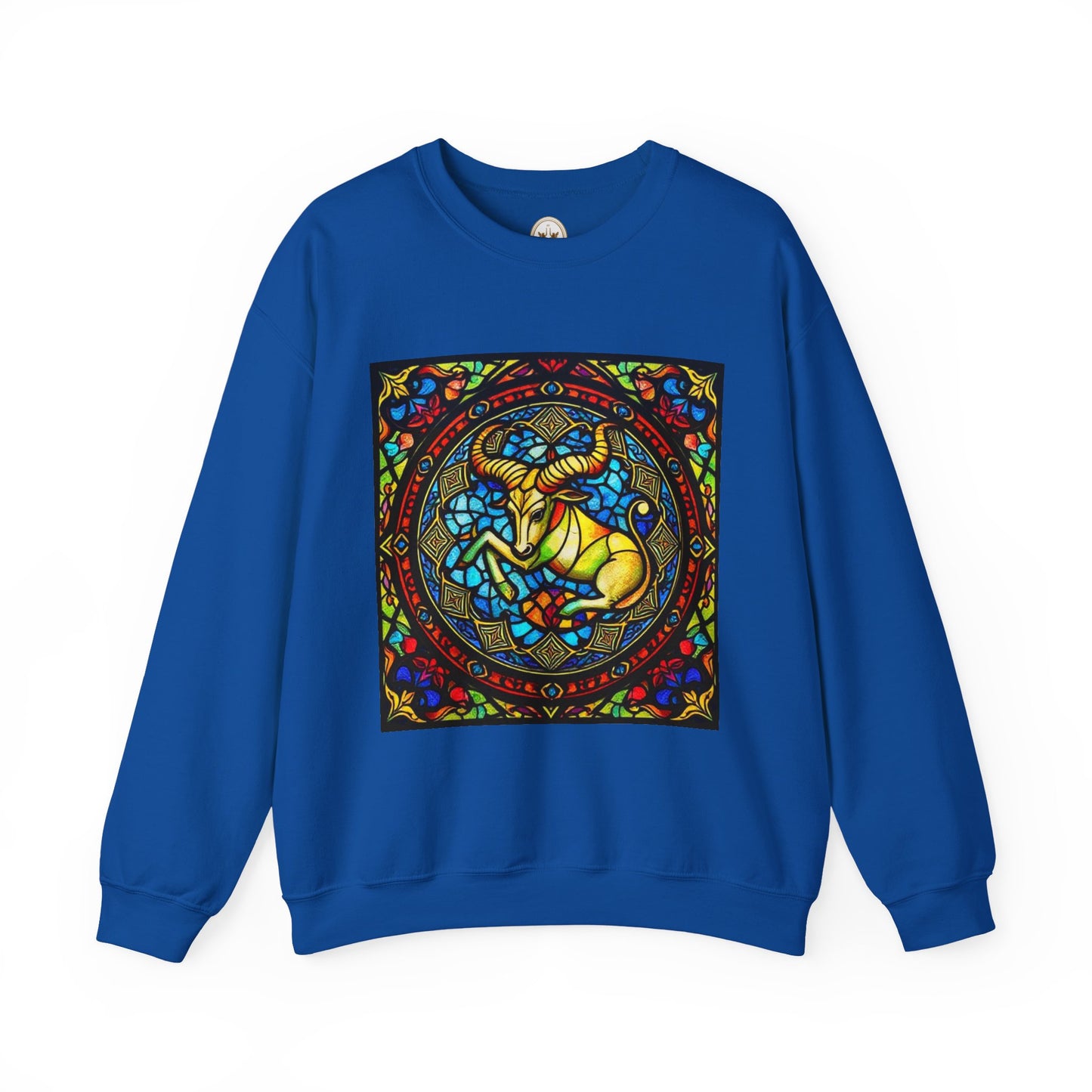 Unisex Heavy Blend™ Crewneck Sweatshirt, Glass, Taurus Zodiac Design