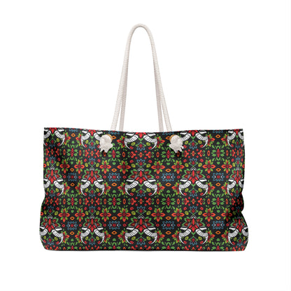 Weekender Bag, Taurus, Zodiac v2, Flower Pattern