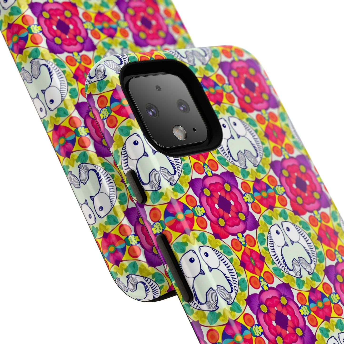 Tough Cases, Pisces, Zodiac v2, Flower Pattern