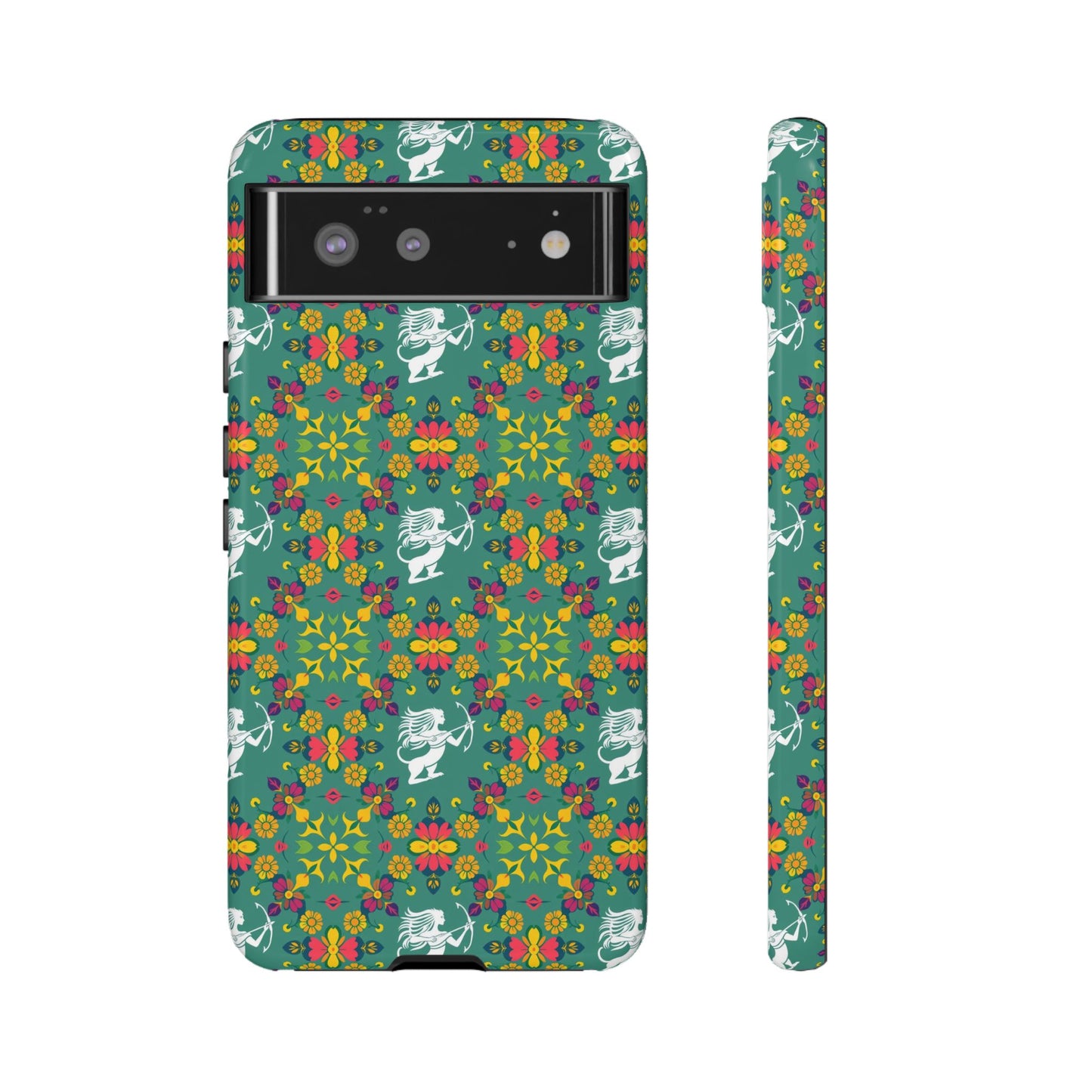 Tough Cases, Sagittarius, Zodiac, Flower Pattern