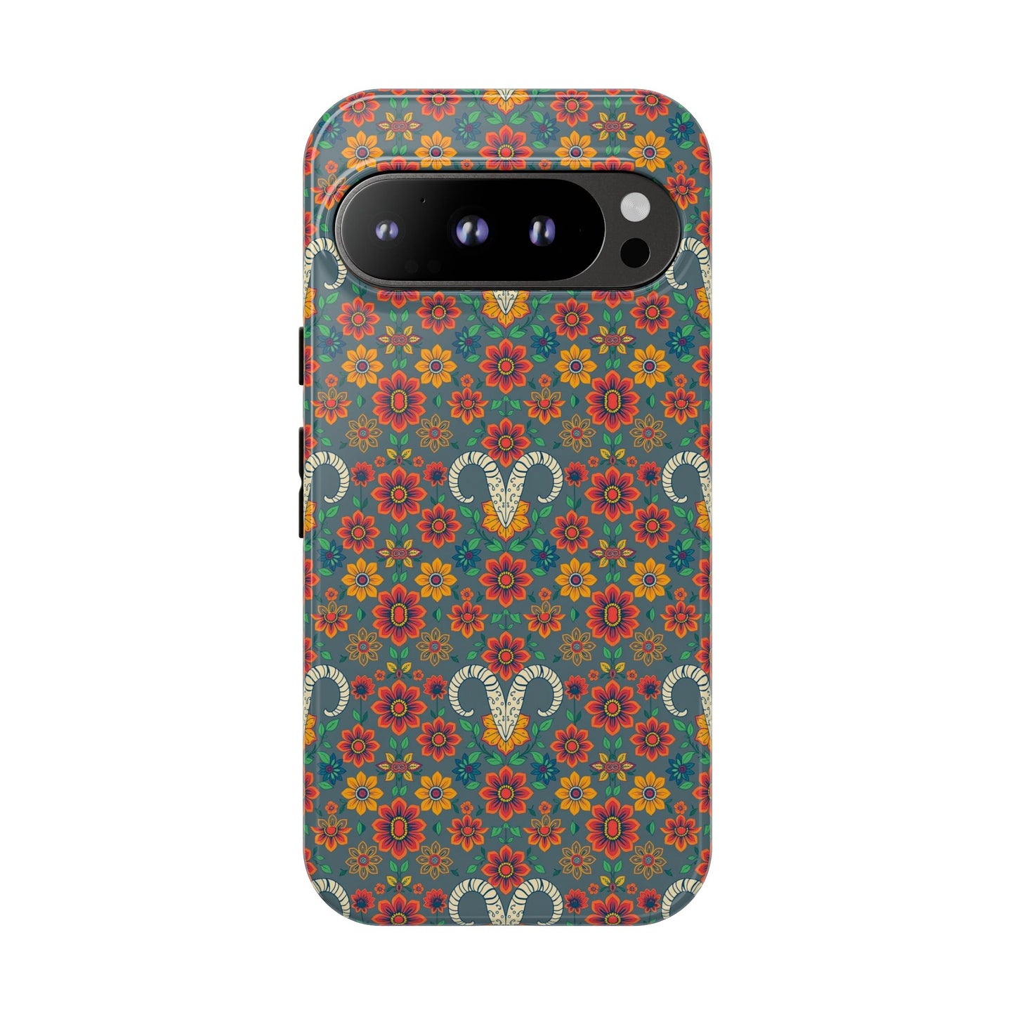 Tough Cases, Aries, Zodiac v3, Flower Pattern