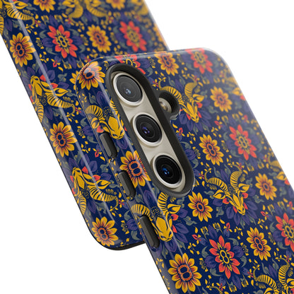 Tough Cases, Taurus, Zodiac v3, Flower Pattern