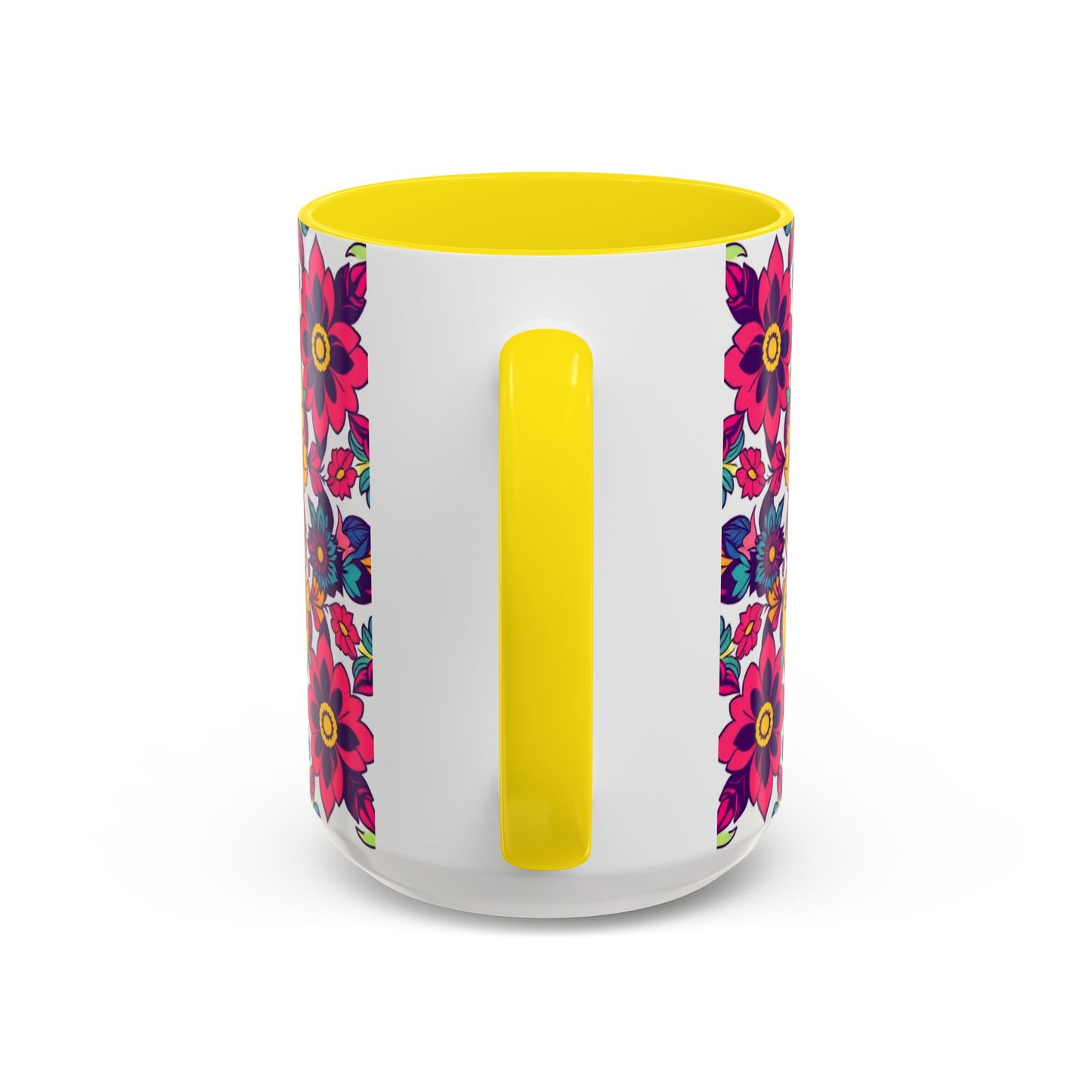 Accent Coffee Mug, Scorpio, Zodiac v2. Flower Pattern, (11, 15oz)