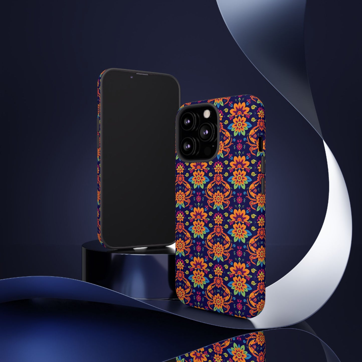 Tough Cases, Cancer, Zodiac, Flower Pattern