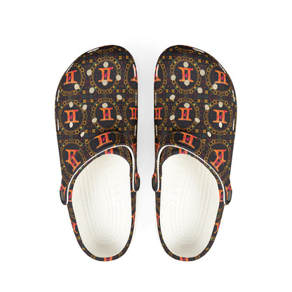 EVA Foam Rubber Shoes, (AOP), Gemini, Zodiac, Pattern