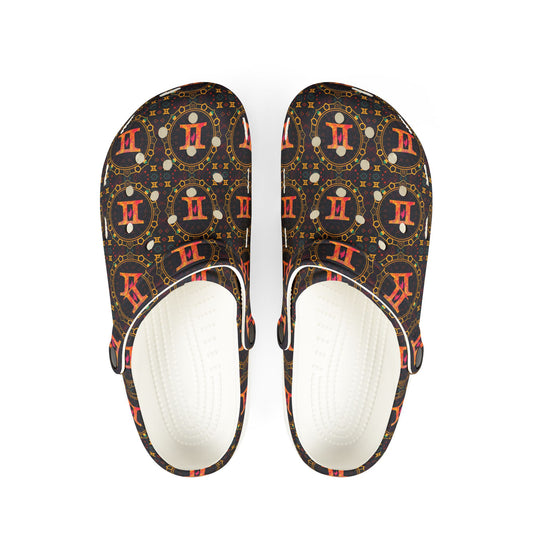 EVA Foam Rubber Shoes, (AOP), Gemini, Zodiac, Pattern