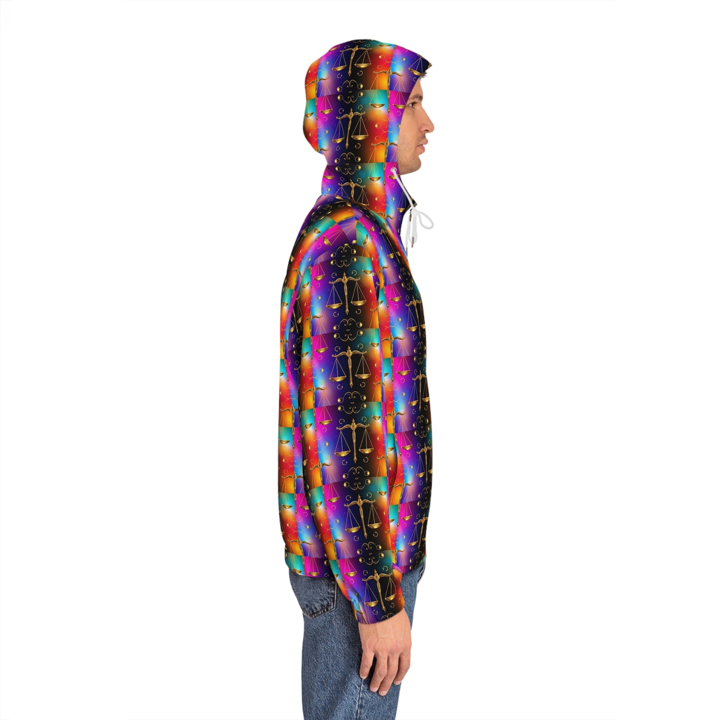 Full-Zip Hoodie (AOP), Libra, Zodiac v1, Pattern