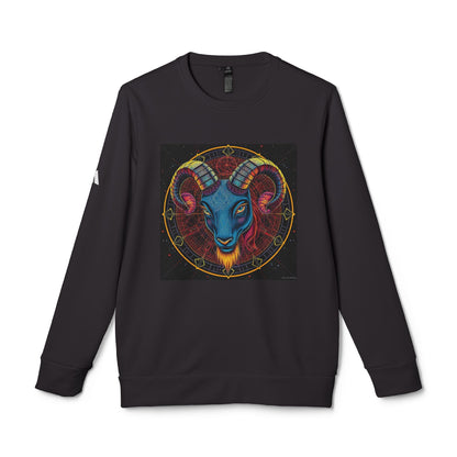 Adidas, Unisex Fleece Crewneck Sweatshirt, Aries, Pop Art v1, Zodiac