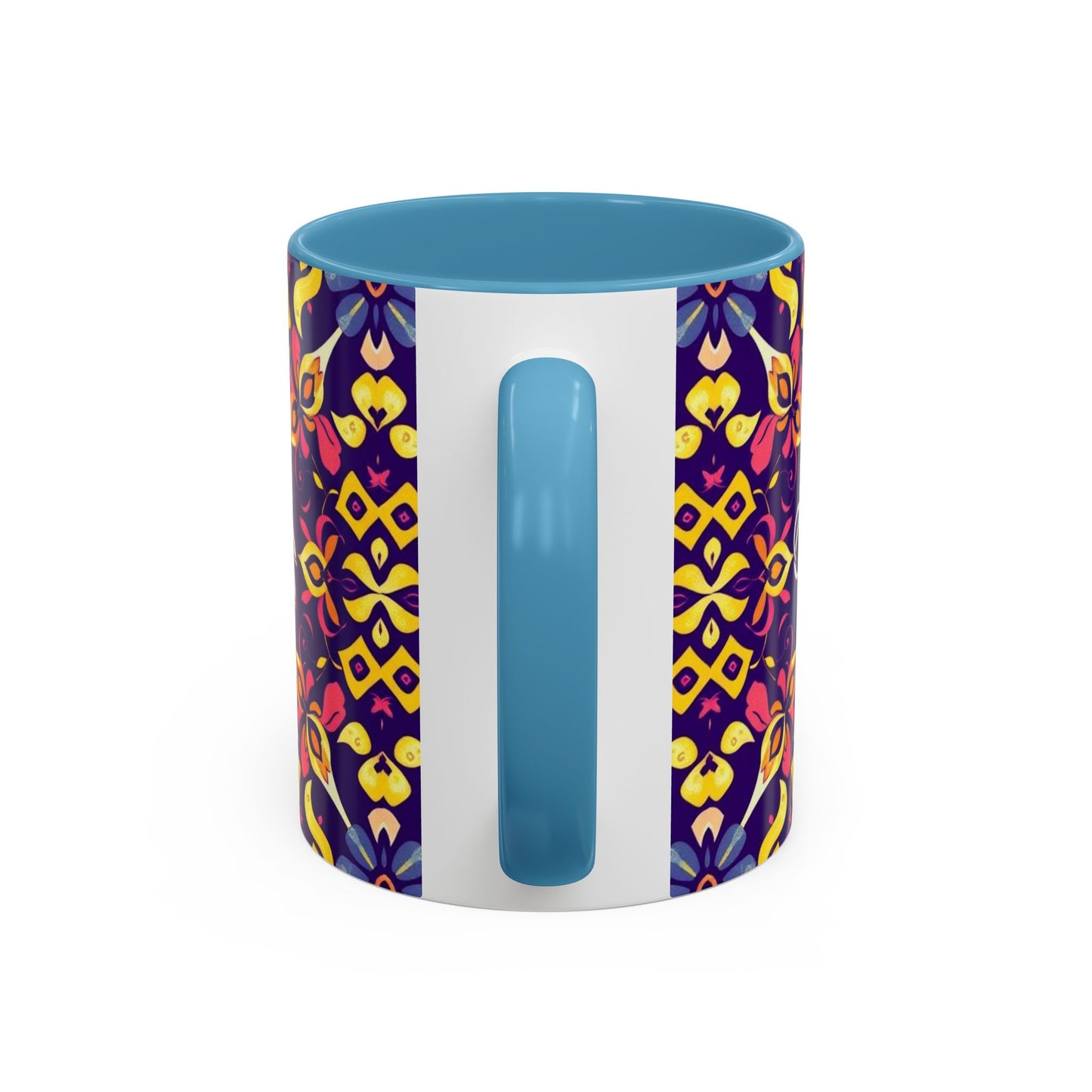 Accent Coffee Mug, Capricorn, Zodiac v1, Flower Pattern, (11, 15oz)