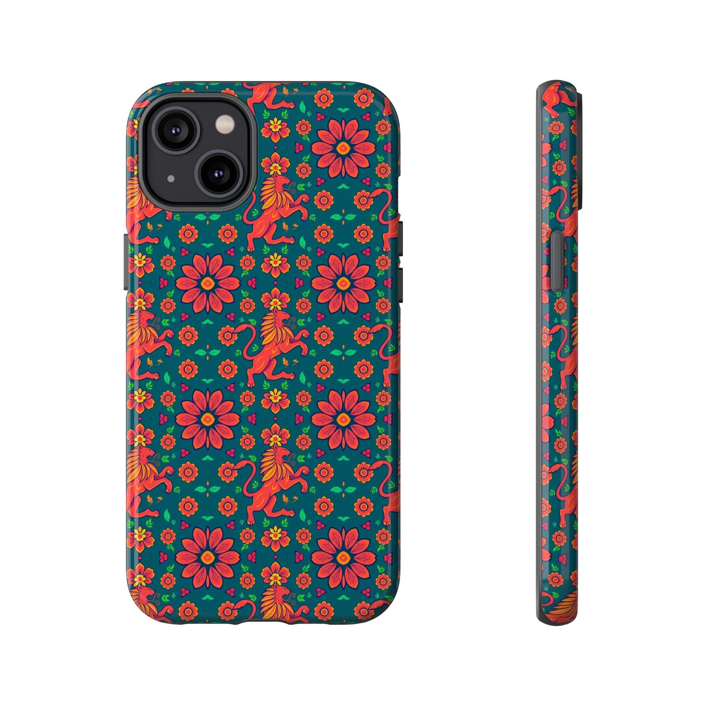 Tough Cases, Leo, Zodiac v2, Flower Pattern
