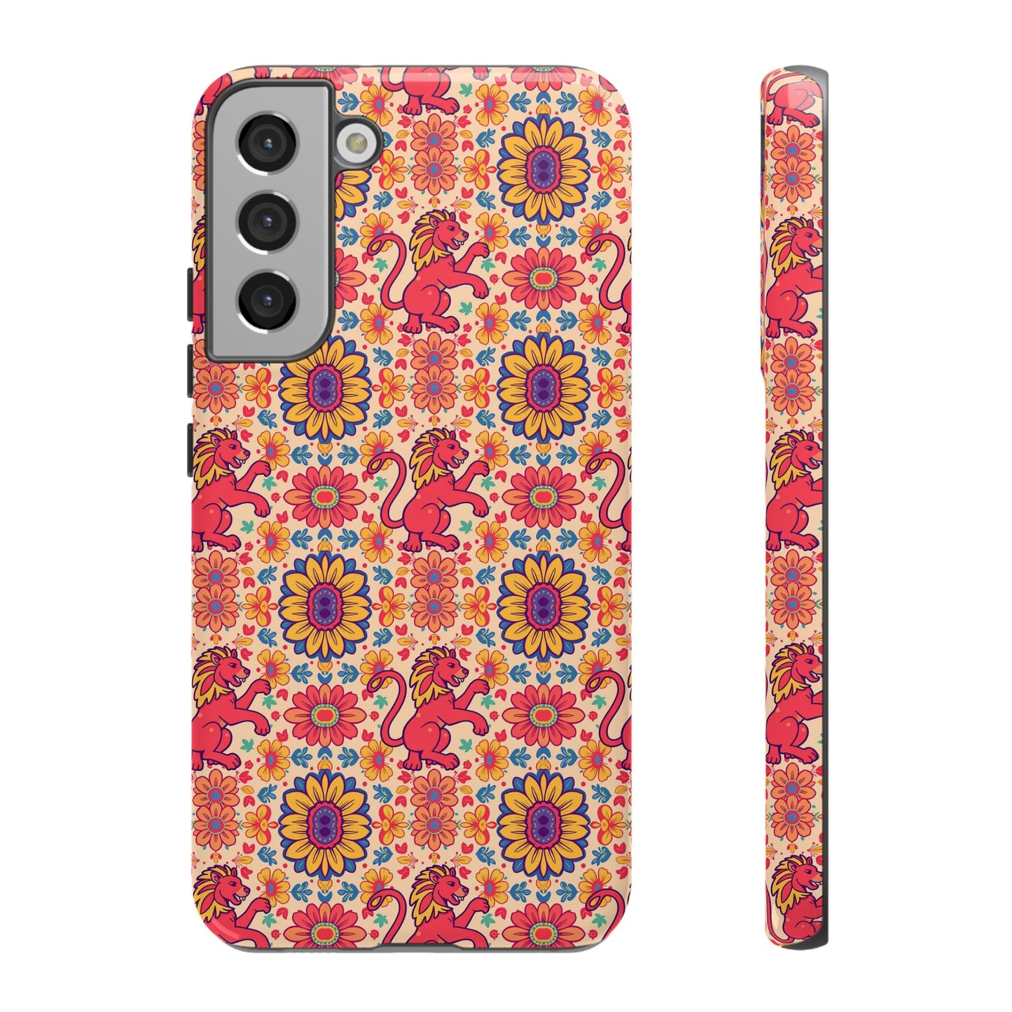 Tough Cases, Leo, Zodiac v1, Flower Pattern