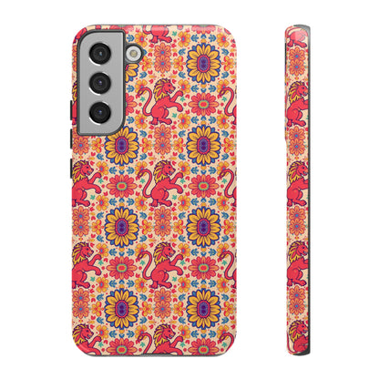 Tough Cases, Leo, Zodiac v1, Flower Pattern