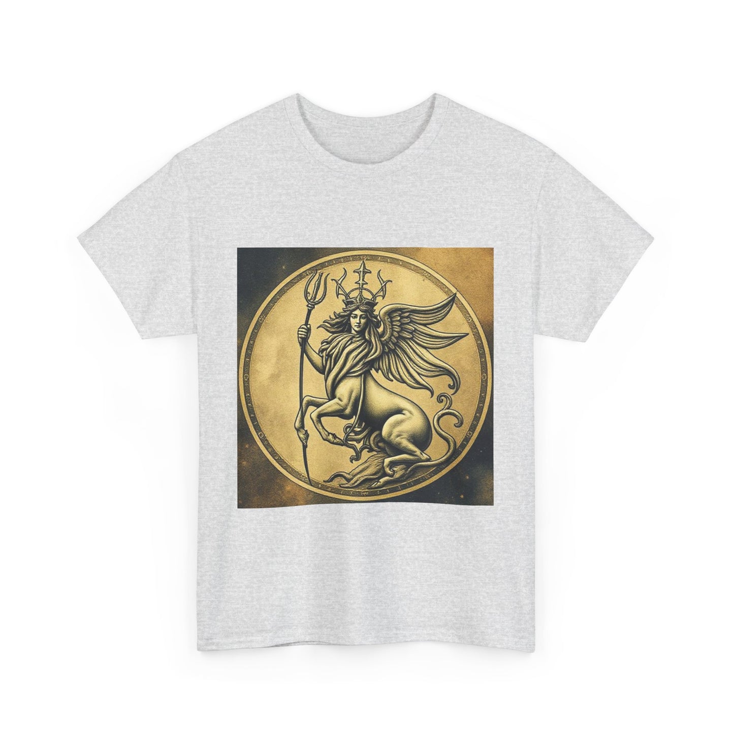 Unisex Heavy Cotton T-Shirt, Animal Angel v1, Virgo Zodiac Design