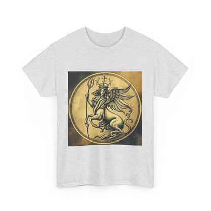 Unisex Heavy Cotton T-Shirt, Animal Angel v1, Virgo Zodiac Design