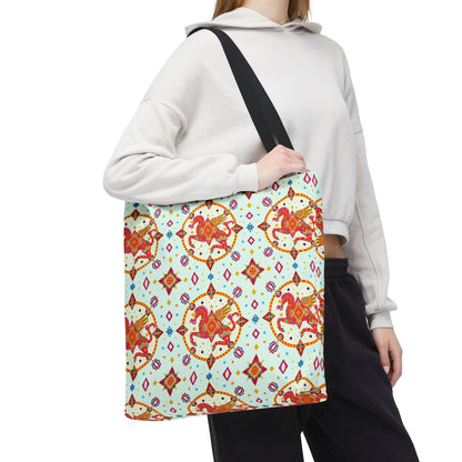Tote Bag (AOP), Aquarius, Zodiac v1, Jewel Pattern