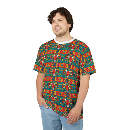 Unisex Cut & Sew T-Shirt, AOP, Taurus, Zodiac, Pattern