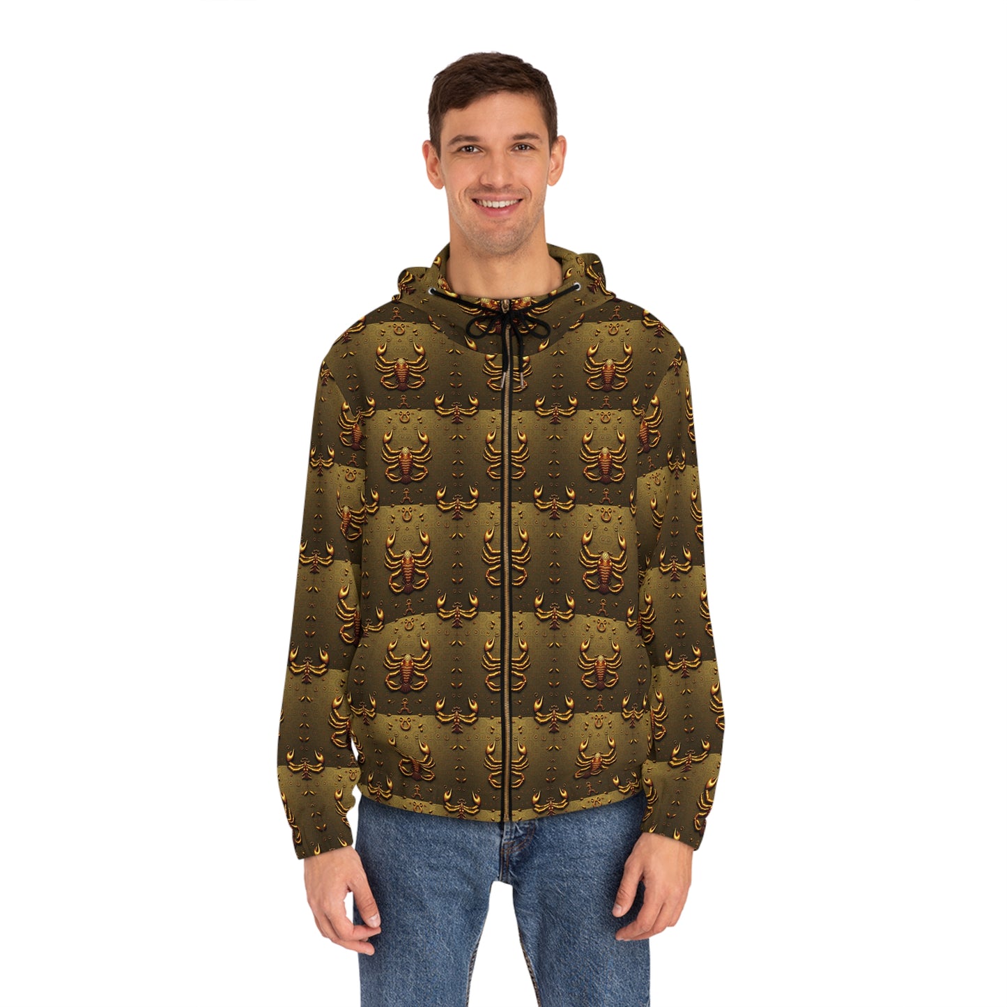Full-Zip Hoodie (AOP), Scorpio, Zodiac v3, Pattern