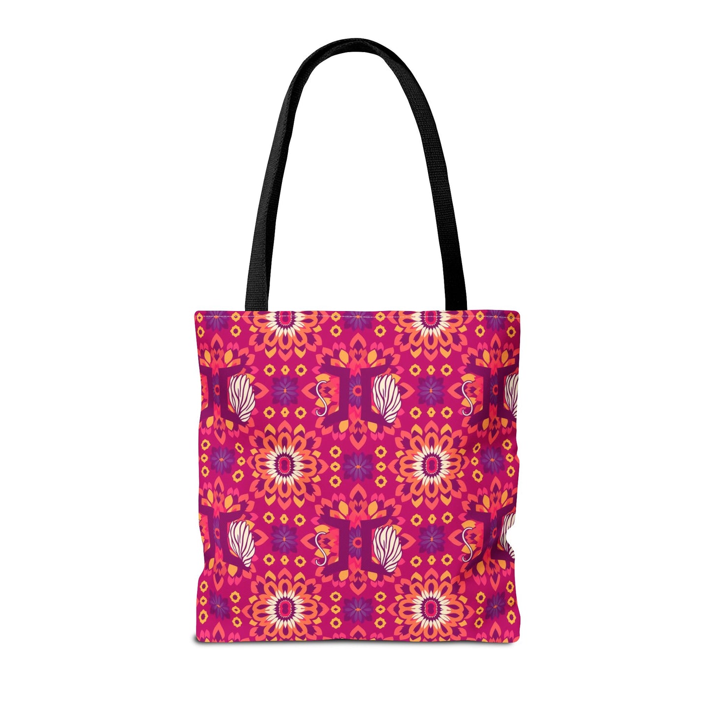 Tote Bag (AOP), Gemini, Zodiac v1, Flower Pattern