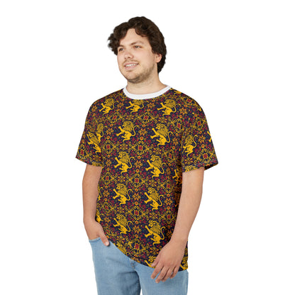 Unisex Cut & Sew T-Shirt, AOP, Leo, Zodiac, Pattern